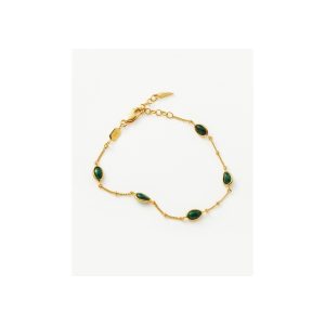 Magma Gemstone Charm Bracelet | 18ct Gold Vermeil on Recycled Sterling Silver