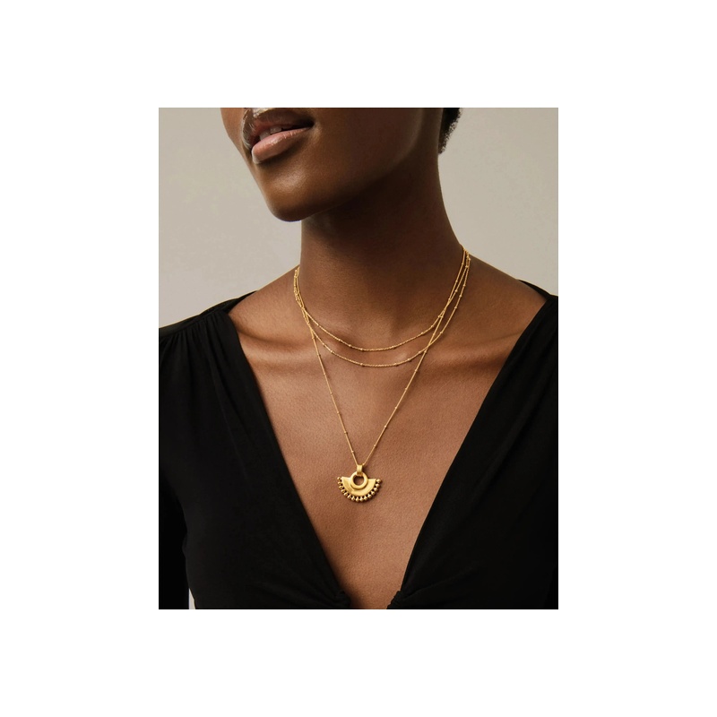 Zenyu Fan Necklace | 18ct Gold Plated - 图片 2