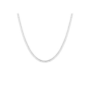 Lab Grown White Sapphire Baguette Tennis Necklace