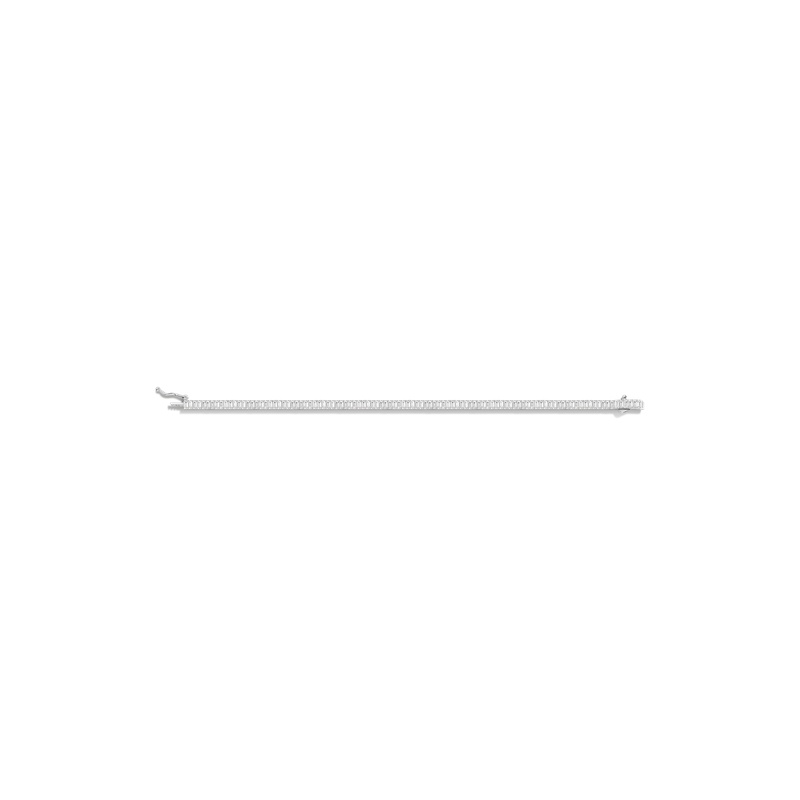 Lab Grown White Sapphire Baguette Tennis Bracelet - 图片 4