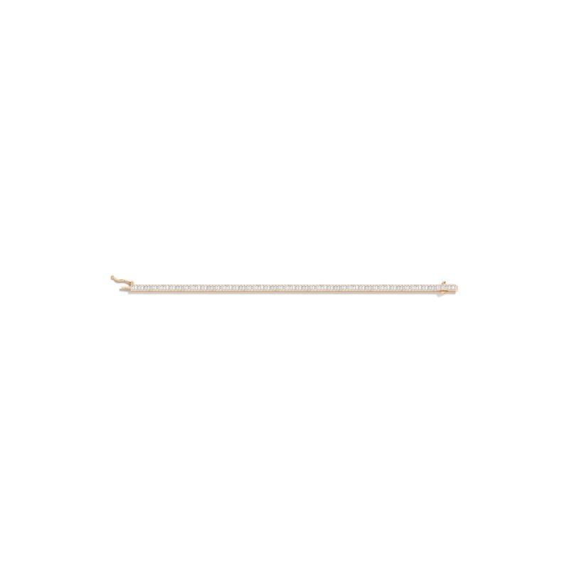 Lab Grown White Sapphire Baguette Tennis Bracelet - 图片 5