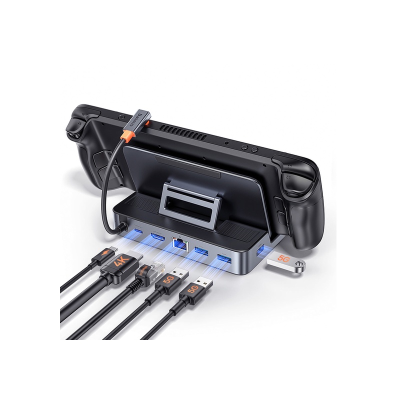Baseus GamerX 6 Ports USB-C Steam Deck Docking Station - 图片 7