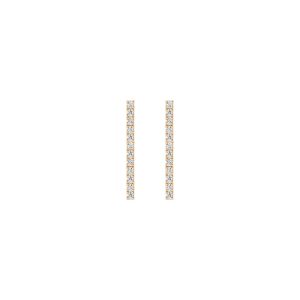 Lab Grown White Sapphire Tennis Earrings