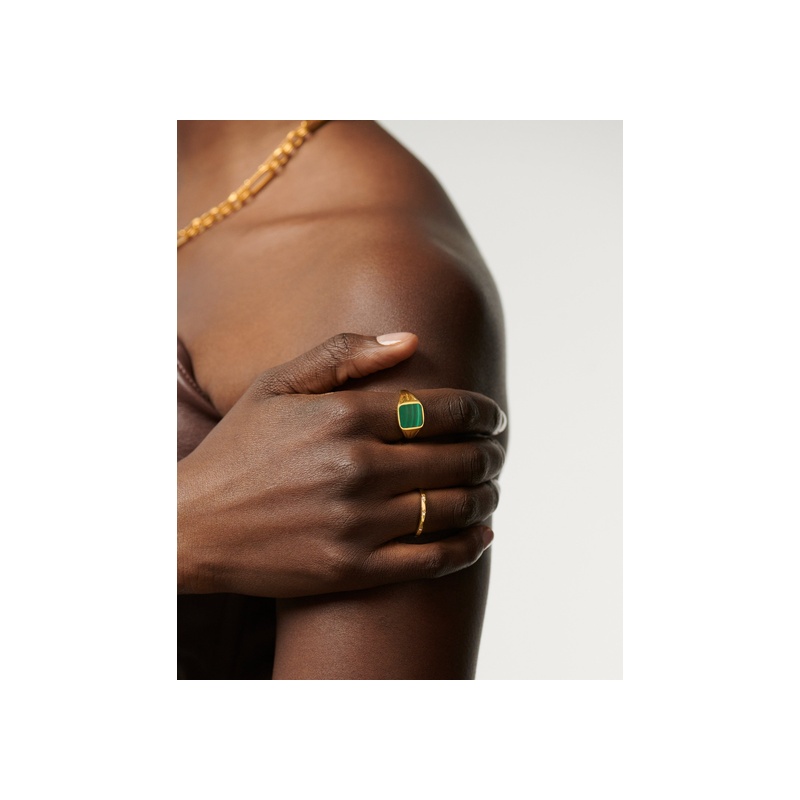 Interstellar Star Studded Stacking Ring | 18ct Gold Vermeil - 图片 3