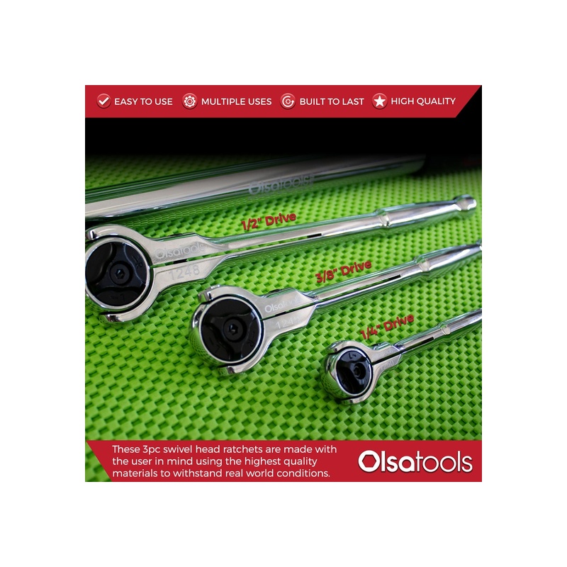 90-Tooth Round Swivel Head Ratchet - 图片 6