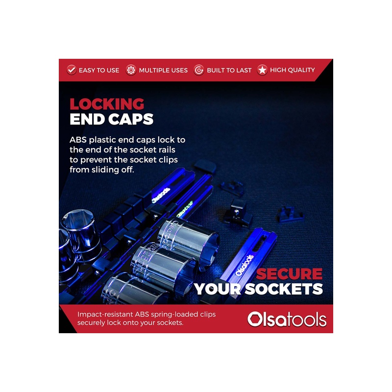 Aluminum Socket Organizer Rails with Locking End Caps - 图片 117