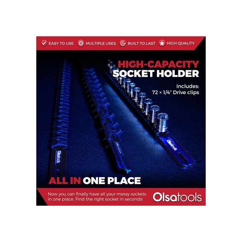 Aluminum Socket Organizer Rails with Locking End Caps - 图片 127