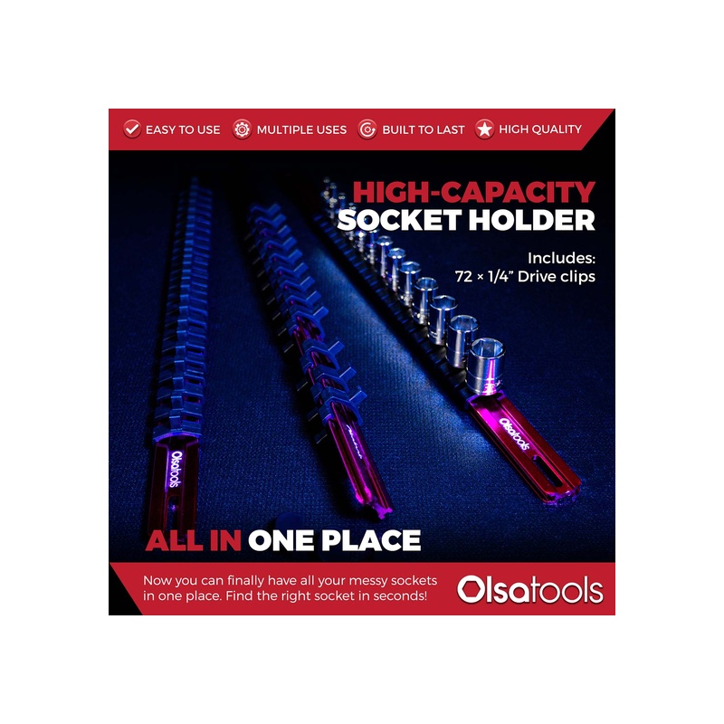 Aluminum Socket Organizer Rails with Locking End Caps - 图片 135
