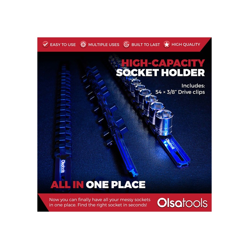 Aluminum Socket Organizer Rails with Locking End Caps - 图片 139