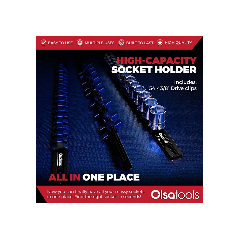 Aluminum Socket Organizer Rails with Locking End Caps - 图片 143