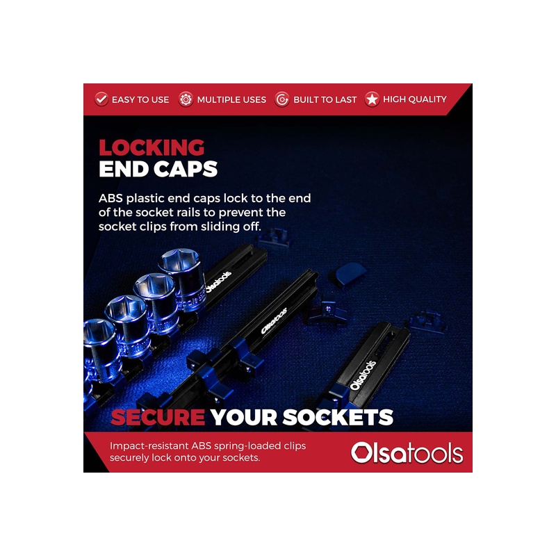Aluminum Socket Organizer Rails with Locking End Caps - 图片 145