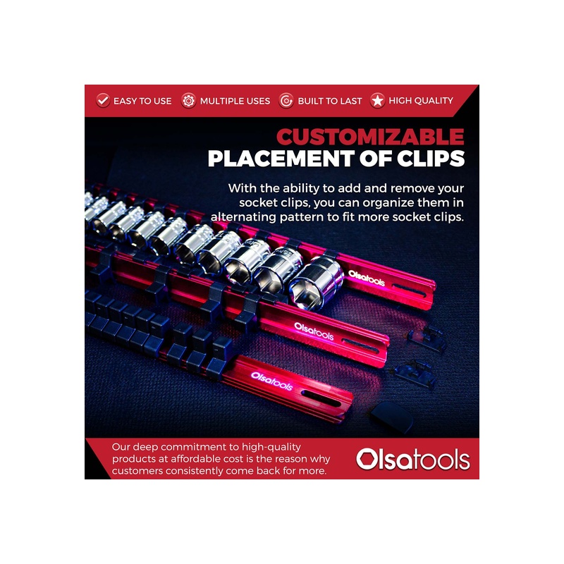 Aluminum Socket Organizer Rails with Locking End Caps - 图片 150