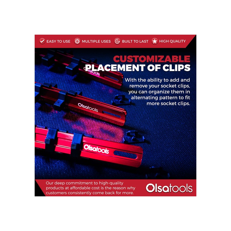 Aluminum Socket Organizer Rails with Locking End Caps - 图片 78