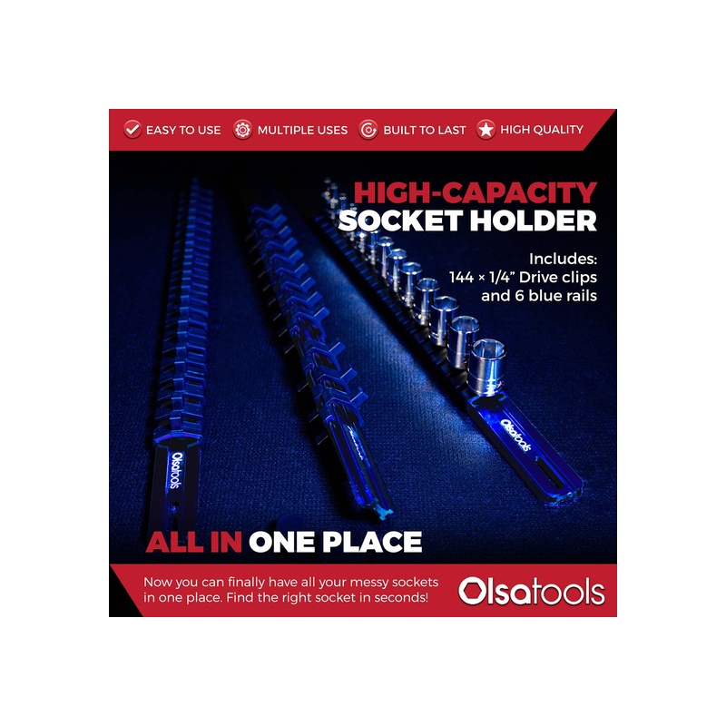 Aluminum Socket Organizer Rails with Locking End Caps - 图片 91