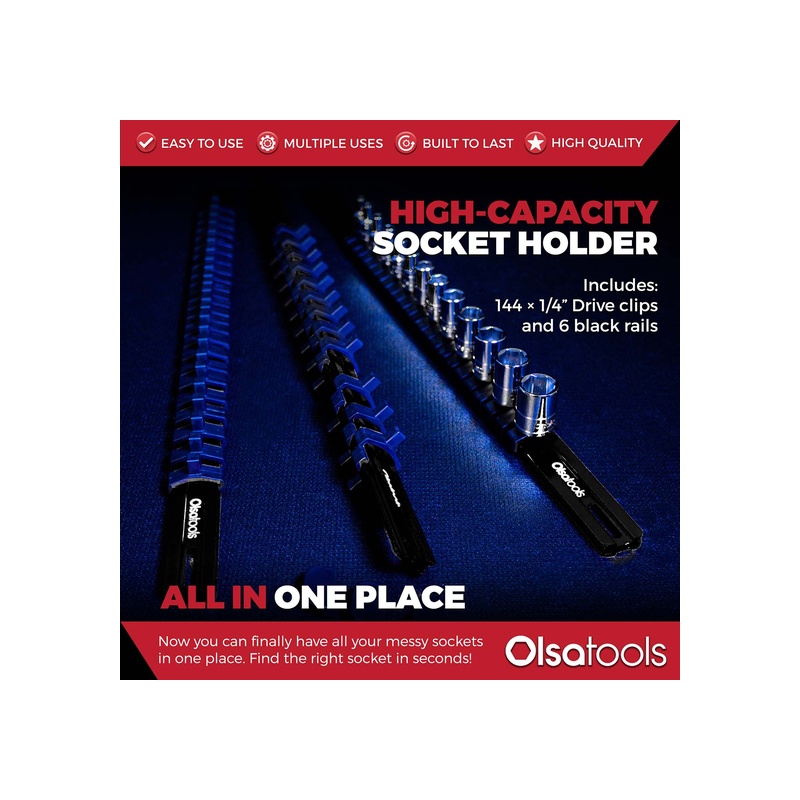 Aluminum Socket Organizer Rails with Locking End Caps - 图片 95