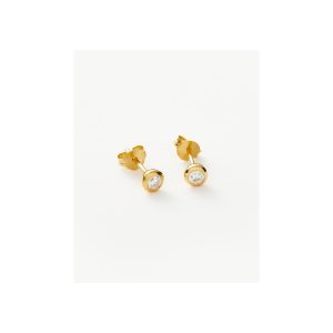 Classic Stone Stud Earrings | 18ct Gold Vermeil/Cubic Zirconia