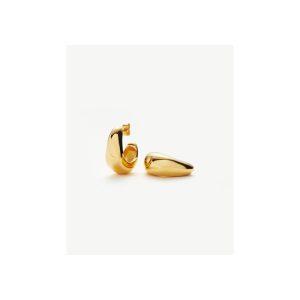 Dome Medium Hoop Earrings | 18ct Gold Plated