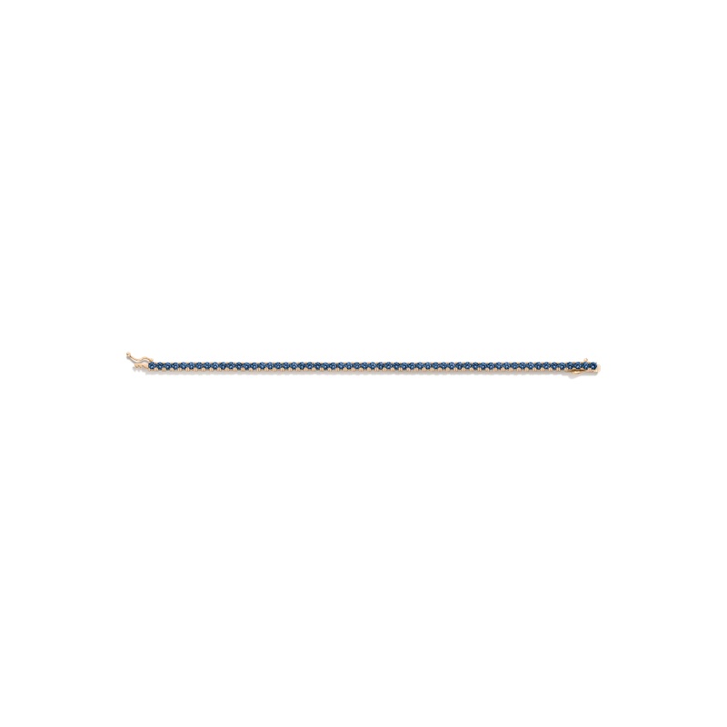Lab Grown Blue Sapphire Tennis Bracelet - 图片 4