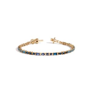 Blue Ombré Mosaic Tennis Bracelet