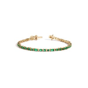 Green Ombré Mosaic Tennis Bracelet