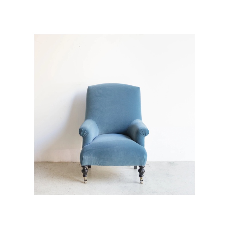 Bellecour Arm Chair | Emile Velvet Sea Blue