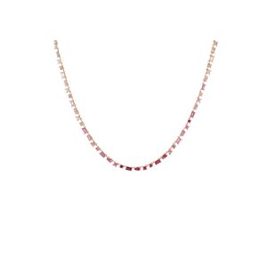 Pink Ombré Mosaic Tennis Necklace