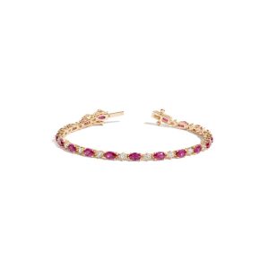 Aurate x Marilyn Monroe: Lab Grown Red Marquise Tennis Bracelet