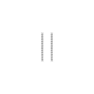 Unbreakable Lab Grown White Sapphire Tennis Earrings