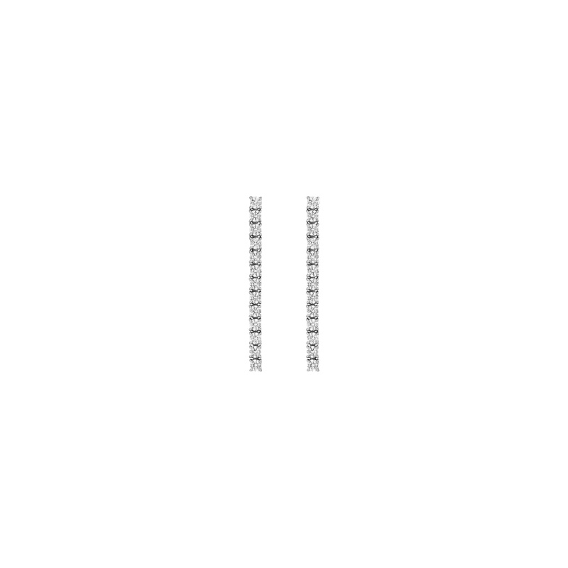 Unbreakable Lab Grown White Sapphire Tennis Earrings