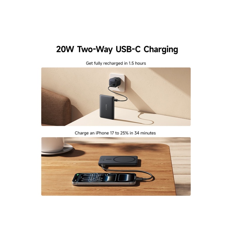 Baseus PicoGo AM31 Mini Magnetic Power Bank 5000mAh 20W - 图片 15
