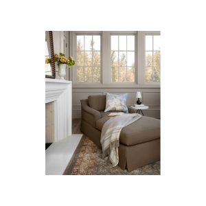 Lucille Skirted English Roll Arm Chaise Lounge