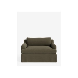 Lucille Skirted English Roll Arm Chair and a Half