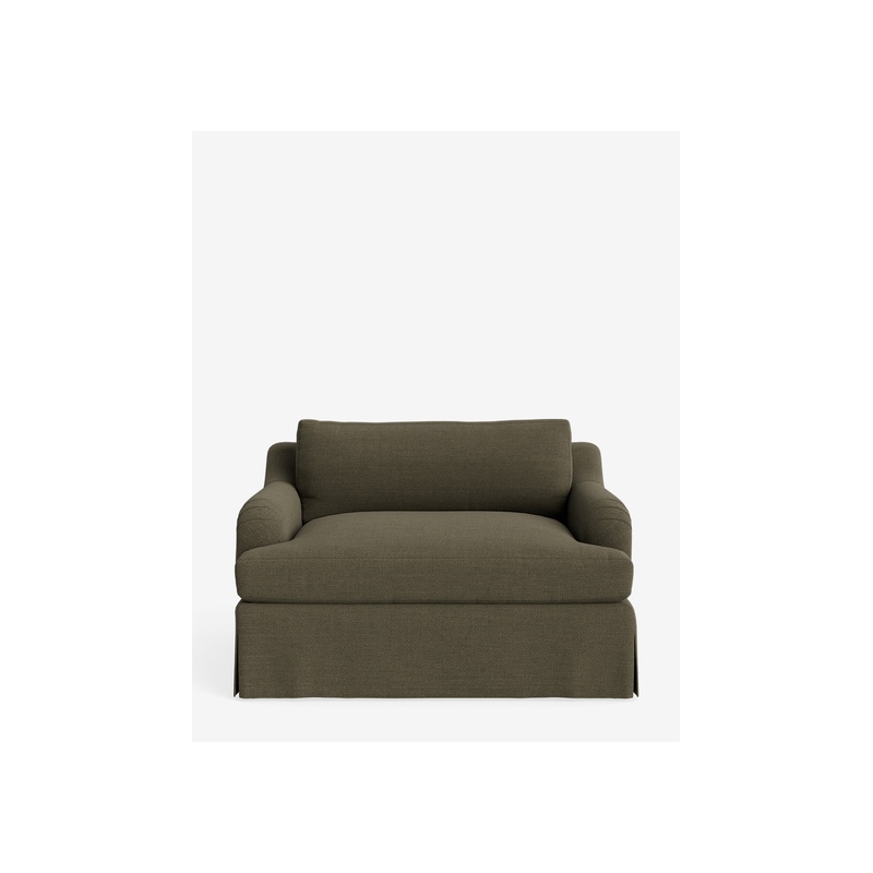 Lucille Skirted English Roll Arm Chair and a Half