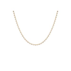 Lab Grown White Sapphire Georgian Tennis Necklace