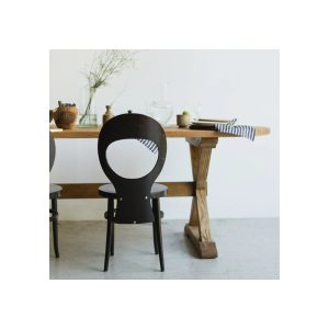 Oval Reclaimed Wood Trestle Table