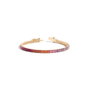 Pink Ombré Baguette Tennis Bracelet
