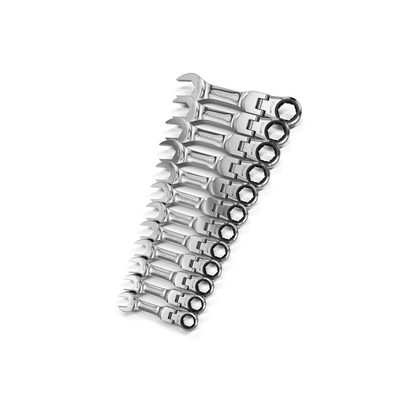 120 Tooth Stubby Ratcheting Wrench Set - 图片 3