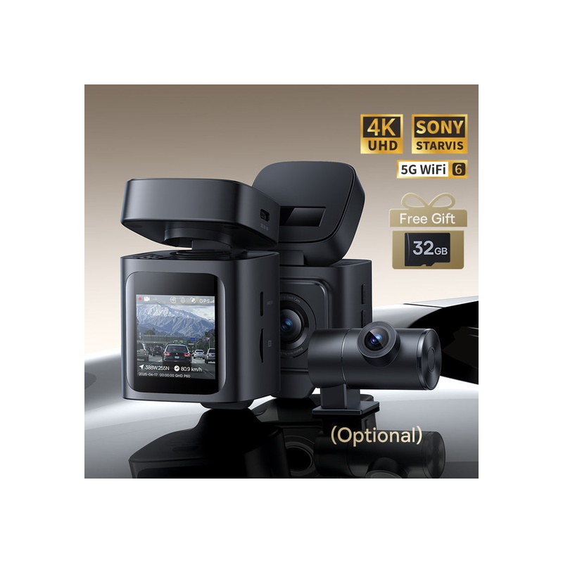 Baseus PrimeTrip VD1 Pro Dash Cam Lithium Battery 4K+1080p - 图片 5