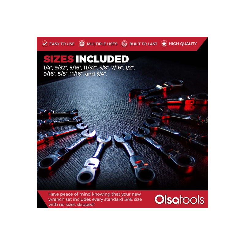 120 Tooth Stubby Ratcheting Wrench Set - 图片 13