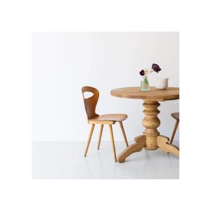 Reclaimed Wood Round Pedestal Table