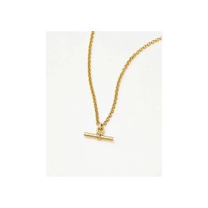 Chunky T-Bar Chain Necklace | 18ct Gold Plated