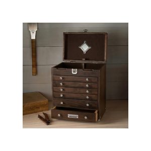 Dark Oak Six-Drawer Chest
