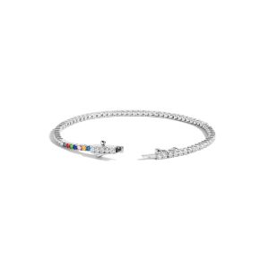 Personalized Lab Grown White Sapphire Tennis Bracelet