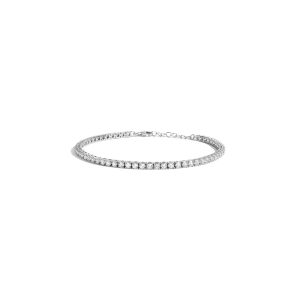 Lab Grown White Sapphire Tennis Anklet