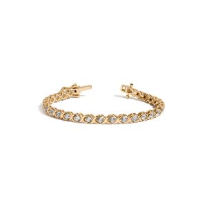 Lab Grown White Sapphire X Estate Tennis Bracelet
