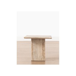 Travertine Side Table