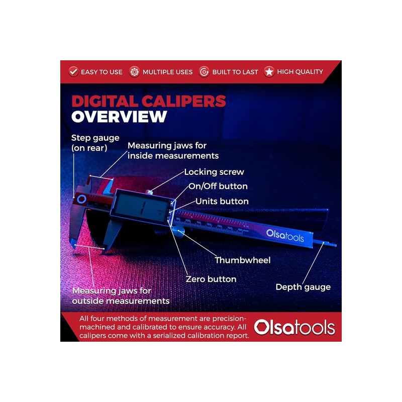 6-Inch Digital Measuring Caliper With Calibration Certificate - 图片 4