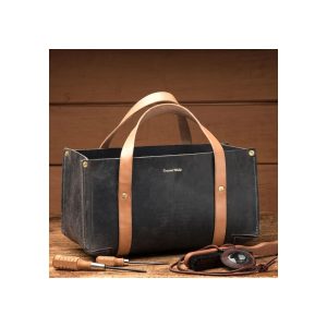 Portable Leather Tool Bag- Blue
