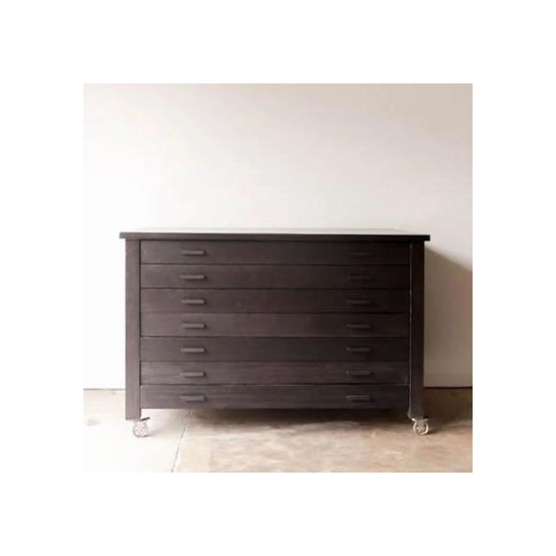 Reclaimed Wood Map Chest of Drawers - 图片 2