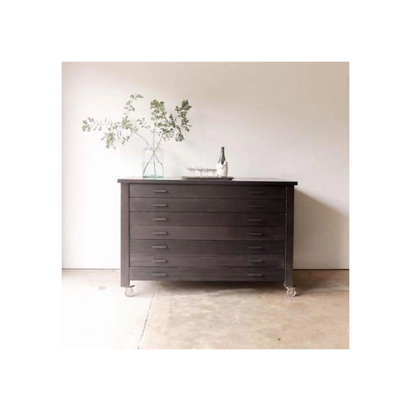 Reclaimed Wood Map Chest of Drawers - 图片 3